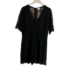 Socialite Lace Romper Black XXL